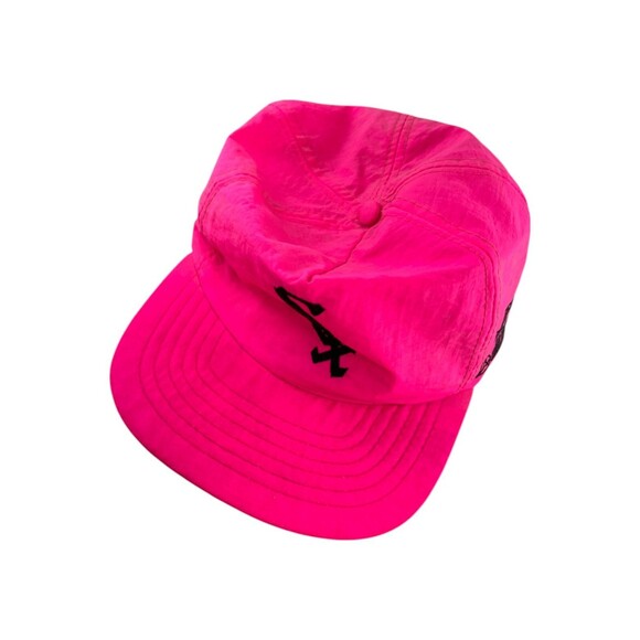 RARE Vintage 80s 90s Chicago White Sox Neon Pink Bill Snapback Cap Hat Black MLB main image 6